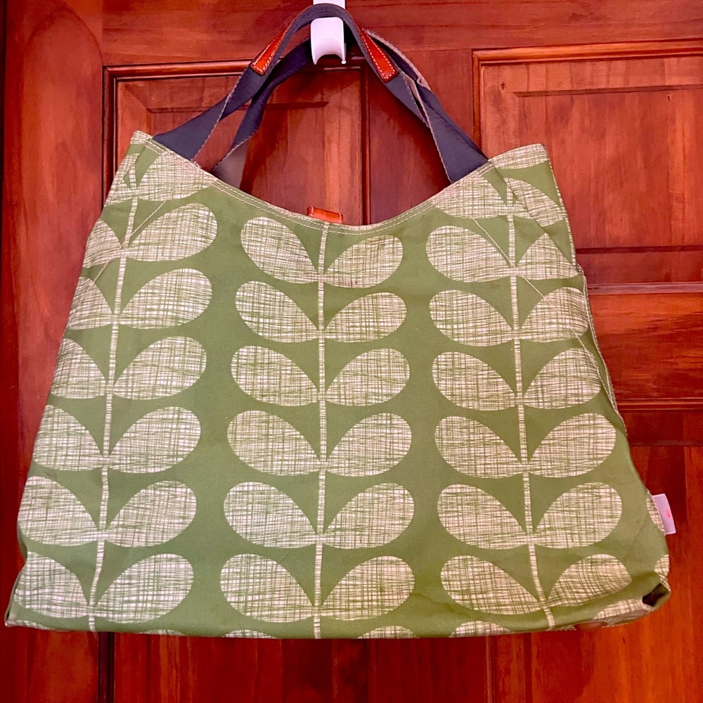 Oral Kiley Coated cotton large tote bag.